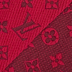 Louis Vuitton Logomania Scarf Wool Silk Ruby Monogram Fringe — view 4