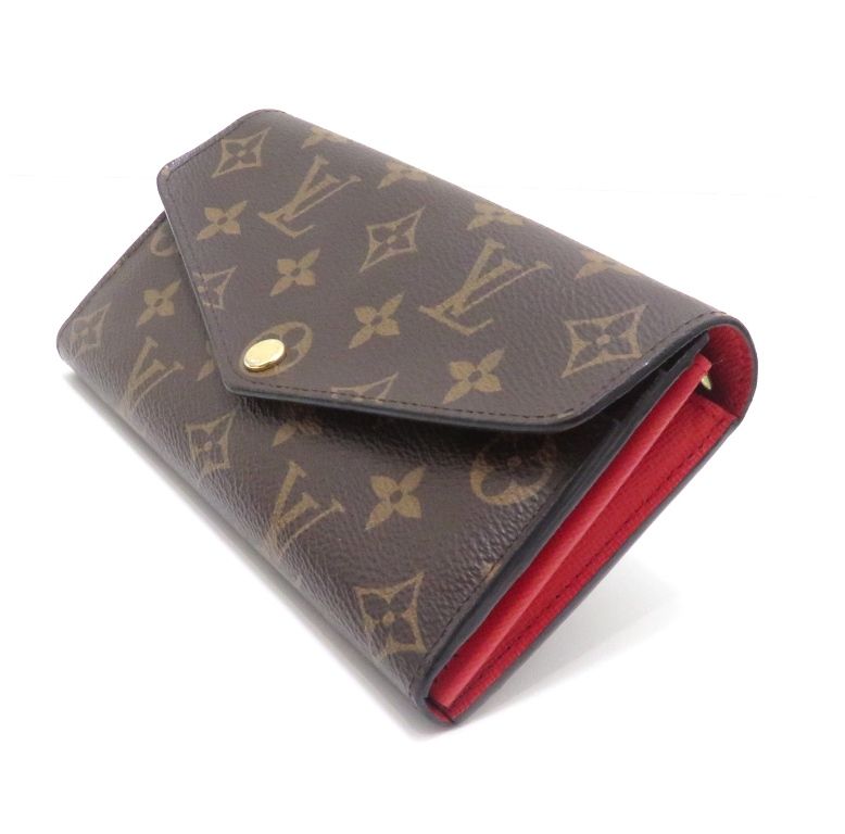 Louis Vuitton Portefeuille Sarah Monogram Coquelicot Wallet Canvas Brown — view 2