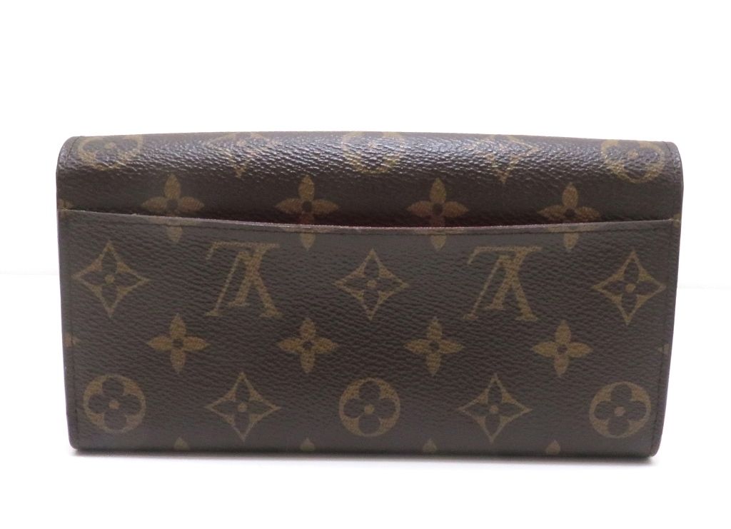 Louis Vuitton Portefeuille Sarah Monogram Coquelicot Wallet Canvas Brown — view 3