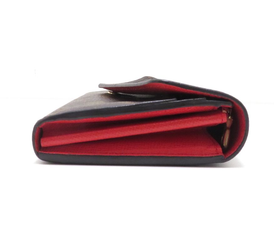Louis Vuitton Portefeuille Sarah Monogram Coquelicot Wallet Canvas Brown — view 4