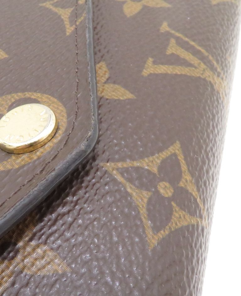 Louis Vuitton Portefeuille Sarah Monogram Coquelicot Wallet Canvas Brown — view 8