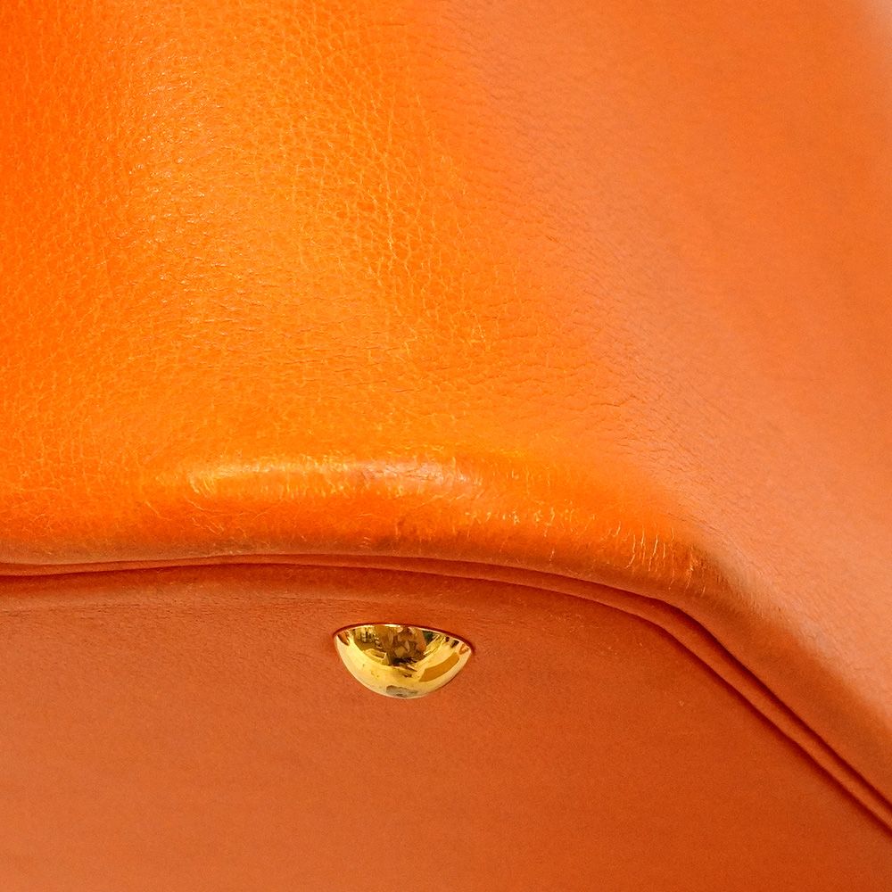 Hermes Handbag Bolide 35 Voga River Orange Gold — view 6