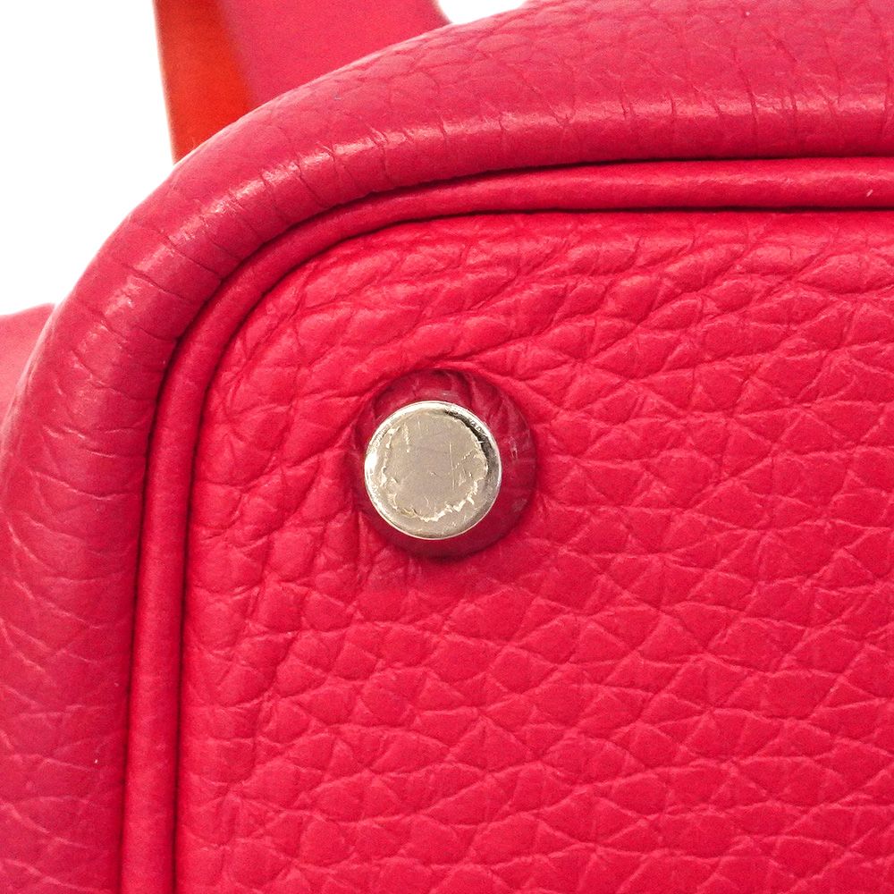 Hermes Handbag Picotin Lock PM Casaque Taurillon Clemence Rose Mexico Rouge — view 6