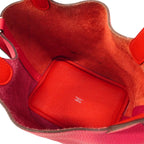 Hermes Handbag Picotin Lock PM Casaque Taurillon Clemence Rose Mexico Rouge — view 4