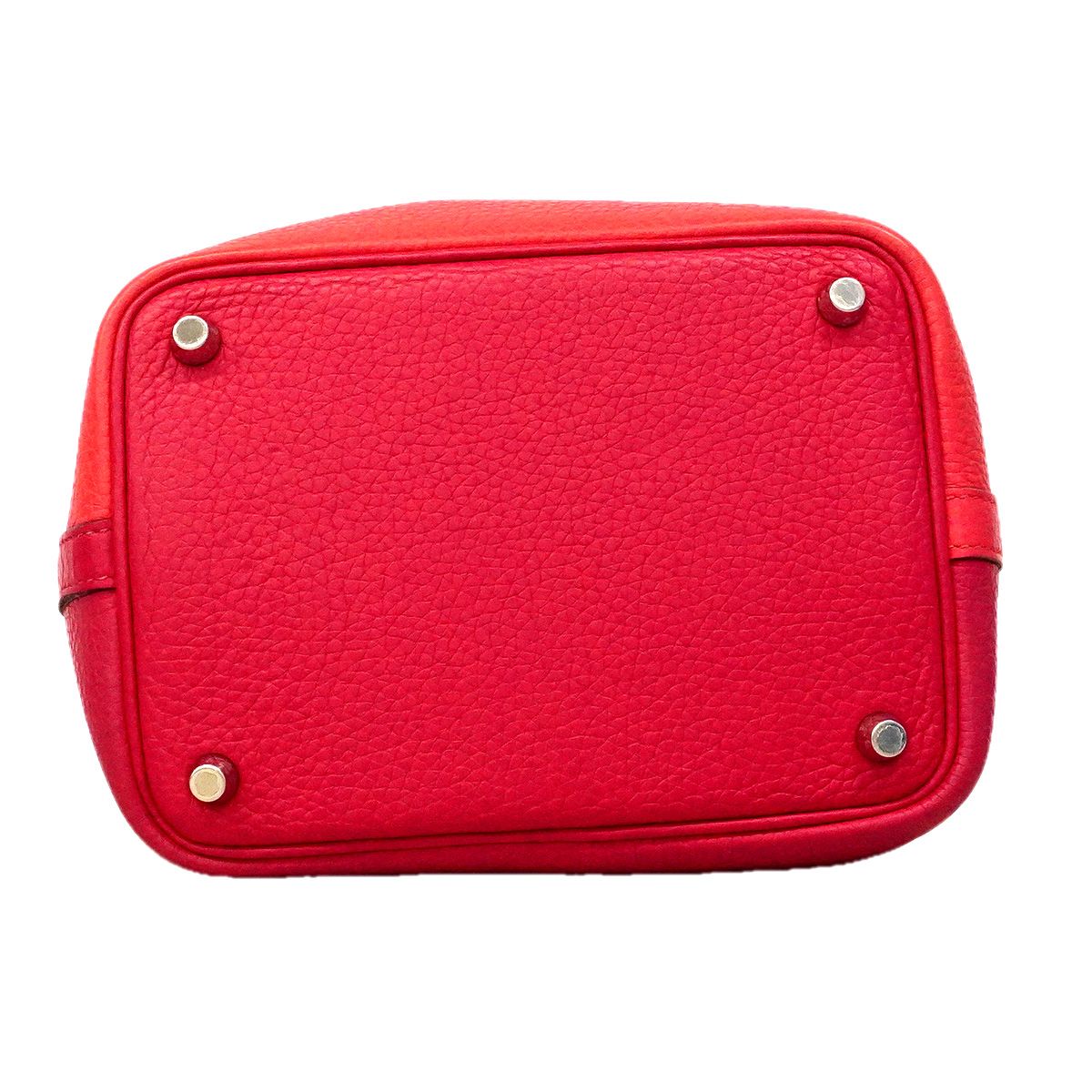 Hermes Handbag Picotin Lock PM Casaque Taurillon Clemence Rose Mexico Rouge — view 3