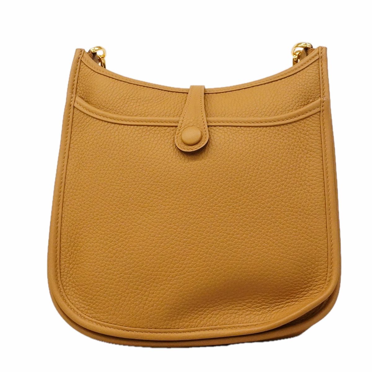 Hermes Shoulder Bag Evelyne 23 Taurillon Clemence Sesame Gold — view 6