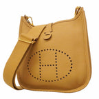 Hermes Shoulder Bag Evelyne 23 Taurillon Clemence Sesame Gold
