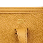 Hermes Shoulder Bag Evelyne 23 Taurillon Clemence Sesame Gold — view 5