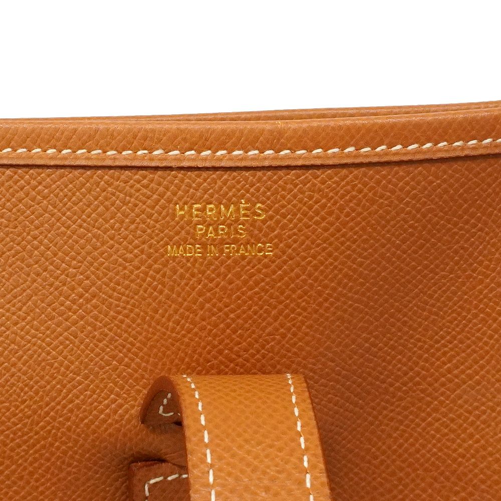 Hermes Shoulder Bag Evelyne Courchevel Gold — view 5