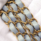 Chanel Shoulder Bag Mini Quilted Lambskin Light Blue Champagne Gold — view 8