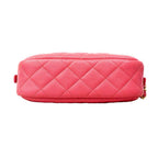 Chanel Shoulder Bag Quilted Caviar Leather Pink Gold — view 3