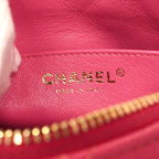Chanel Shoulder Bag Quilted Caviar Leather Pink Gold — view 5