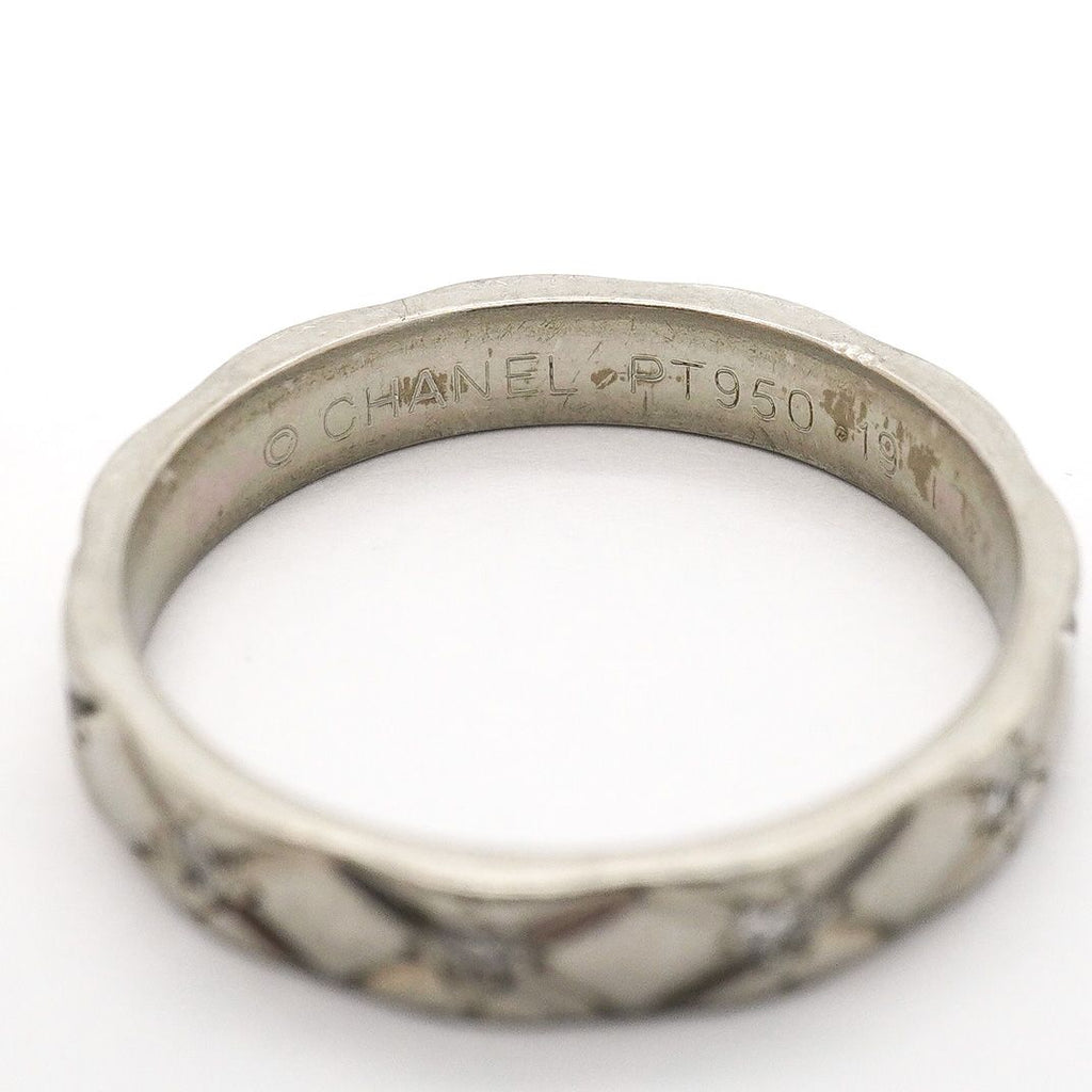 Chanel Ring Quilted Full Diamond Platinum — view 4