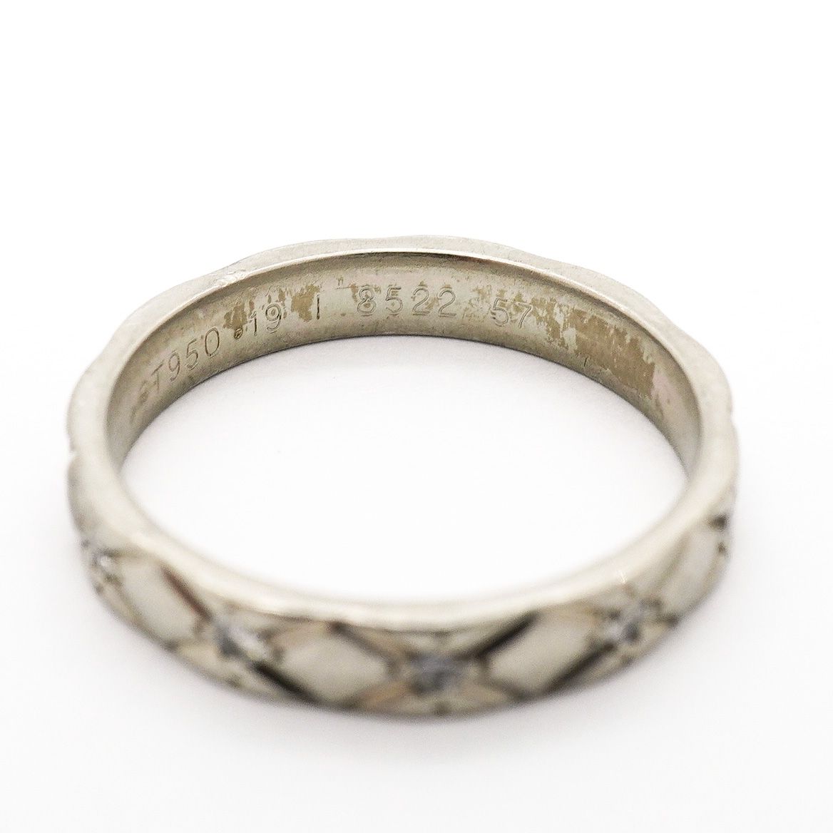 Chanel Ring Quilted Full Diamond Platinum — view 5