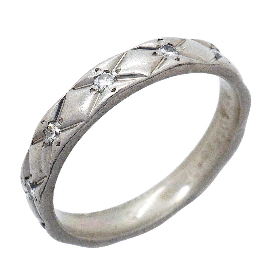 Chanel Ring Quilted Full Diamond Platinum