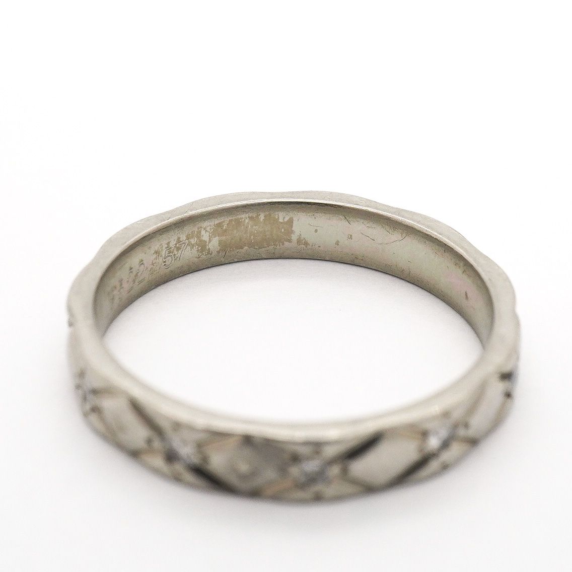 Chanel Ring Quilted Full Diamond Platinum — view 6