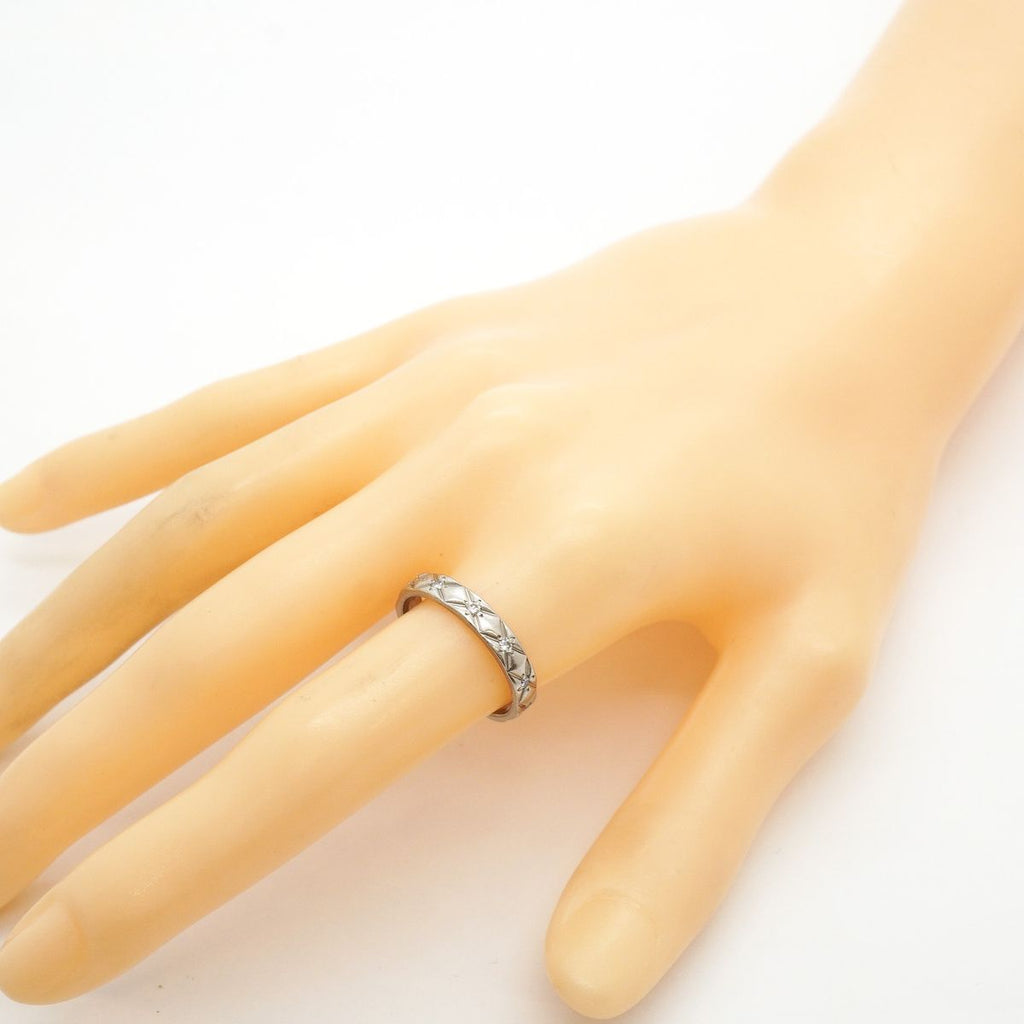 Chanel Ring Quilted Full Diamond Platinum — view 8