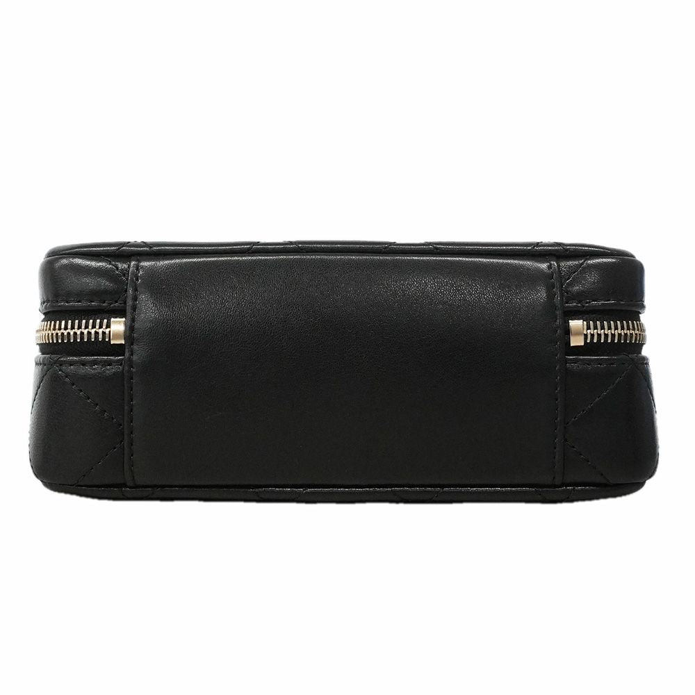 Chanel Vanity Bag Quilted Lambskin Black Gold 2-Way Bag — view 3