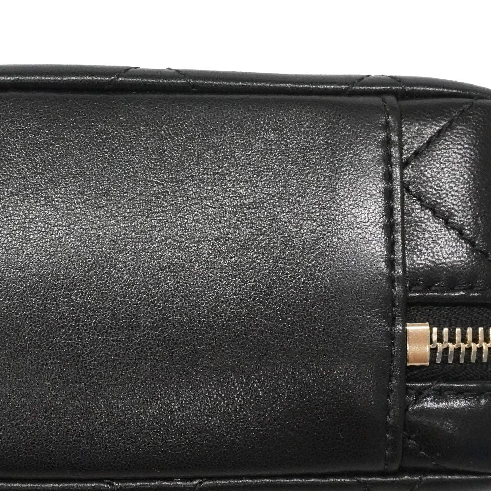 Chanel Vanity Bag Quilted Lambskin Black Gold 2-Way Bag — view 6