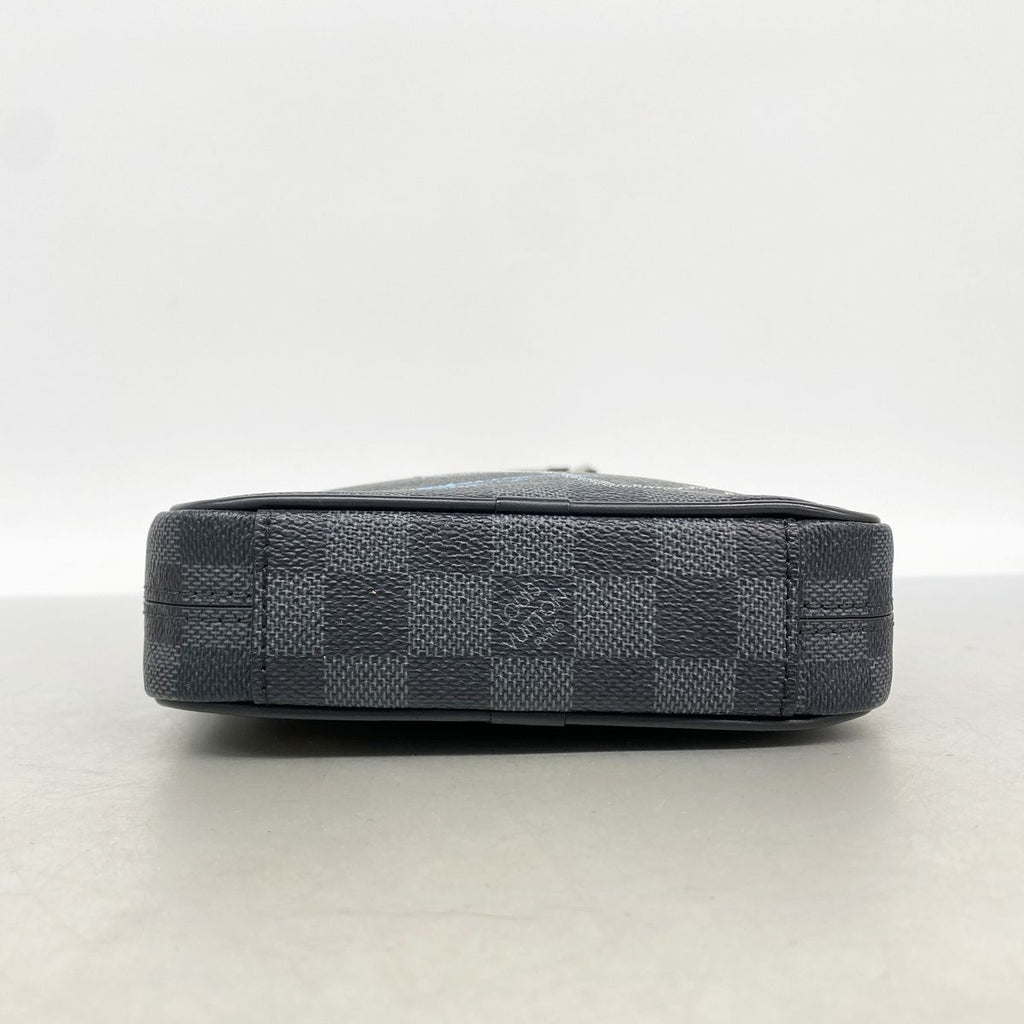 Louis Vuitton Shoulder Bag Damier Graphite Danube PM NM Black — view 3