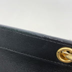 Chanel Handbag Quilted Leather Black Gold 2-Way Bag — view 7