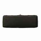 Chanel Shoulder Bag Mini Quilted Lambskin Black Champagne Gold — view 3