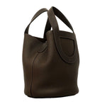 Hermes Handbag in the Loop 18 Taurillon Clemence Ebene Gold — view 2