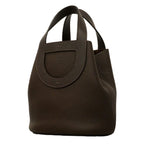 Hermes Handbag in the Loop 18 Taurillon Clemence Ebene Gold