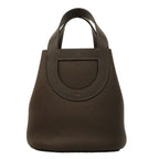 Hermes Handbag in the Loop 18 Taurillon Clemence Ebene Gold — view 7