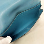 Hermes Wallet Dogon GM Togo Blue Jean Silver — view 4