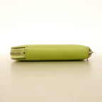 Hermes Coin Purse Azap Compact Silk'in Veau Epsom Vert Criquet Silver — view 3