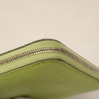 Hermes Coin Purse Azap Compact Silk'in Veau Epsom Vert Criquet Silver — view 7