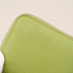 Hermes Coin Purse Azap Compact Silk'in Veau Epsom Vert Criquet Silver — view 8