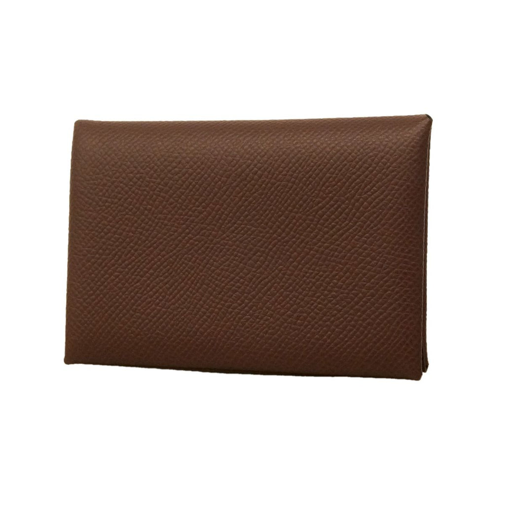 Hermes Coin Purse Calvi Duo Veau Epsom Tail Silver