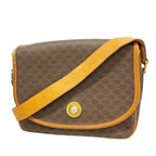Celine Shoulder Bag Macadam Brown Gold