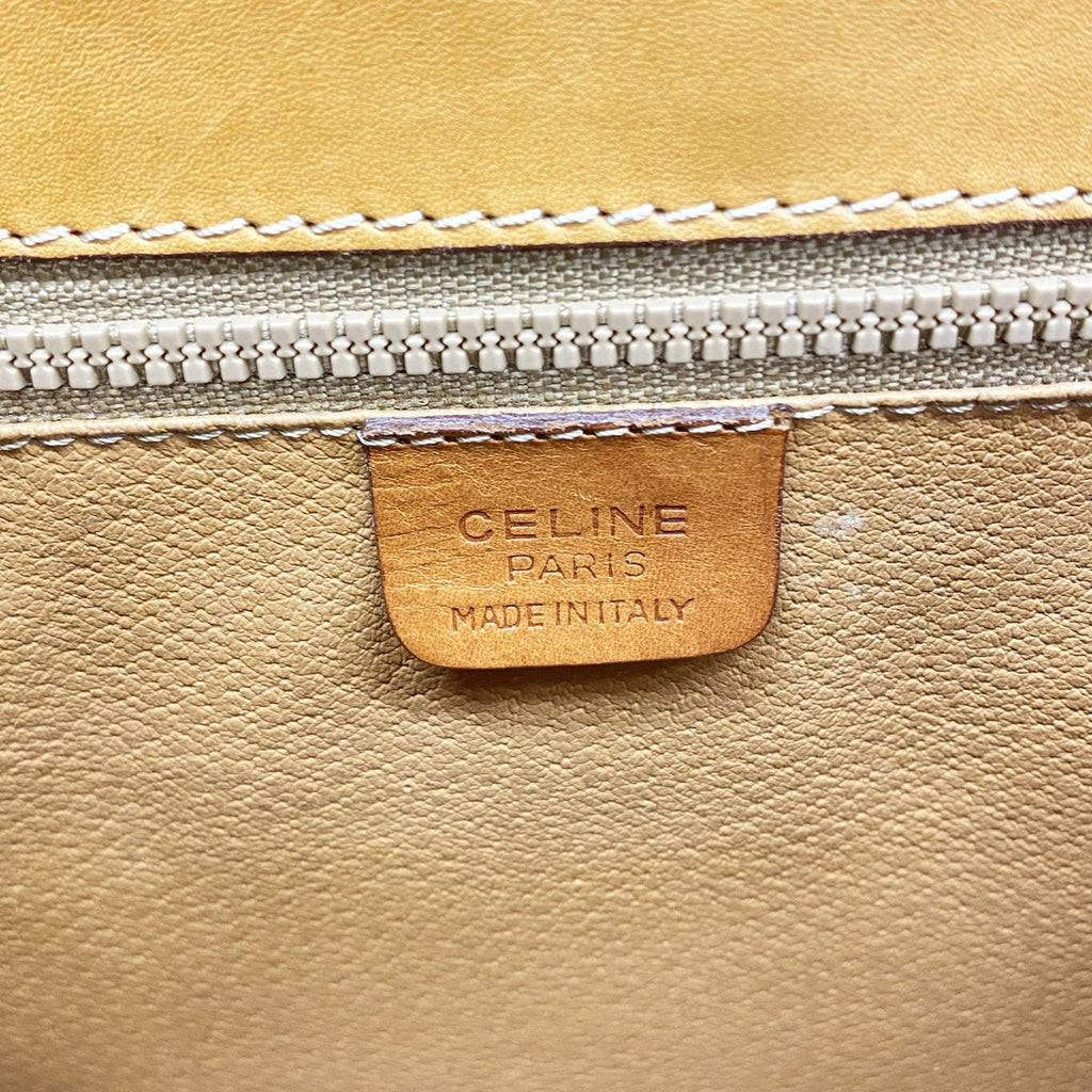 Celine Shoulder Bag Macadam Brown Gold — view 5