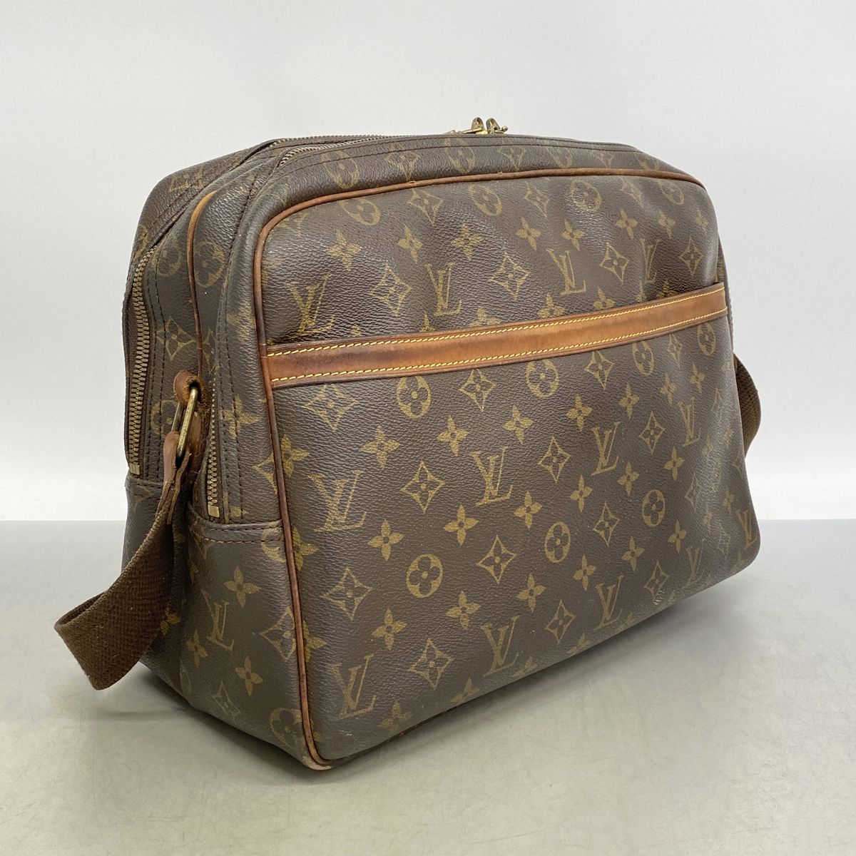 Louis Vuitton Shoulder Bag Monogram Reporter GM Brown — view 2