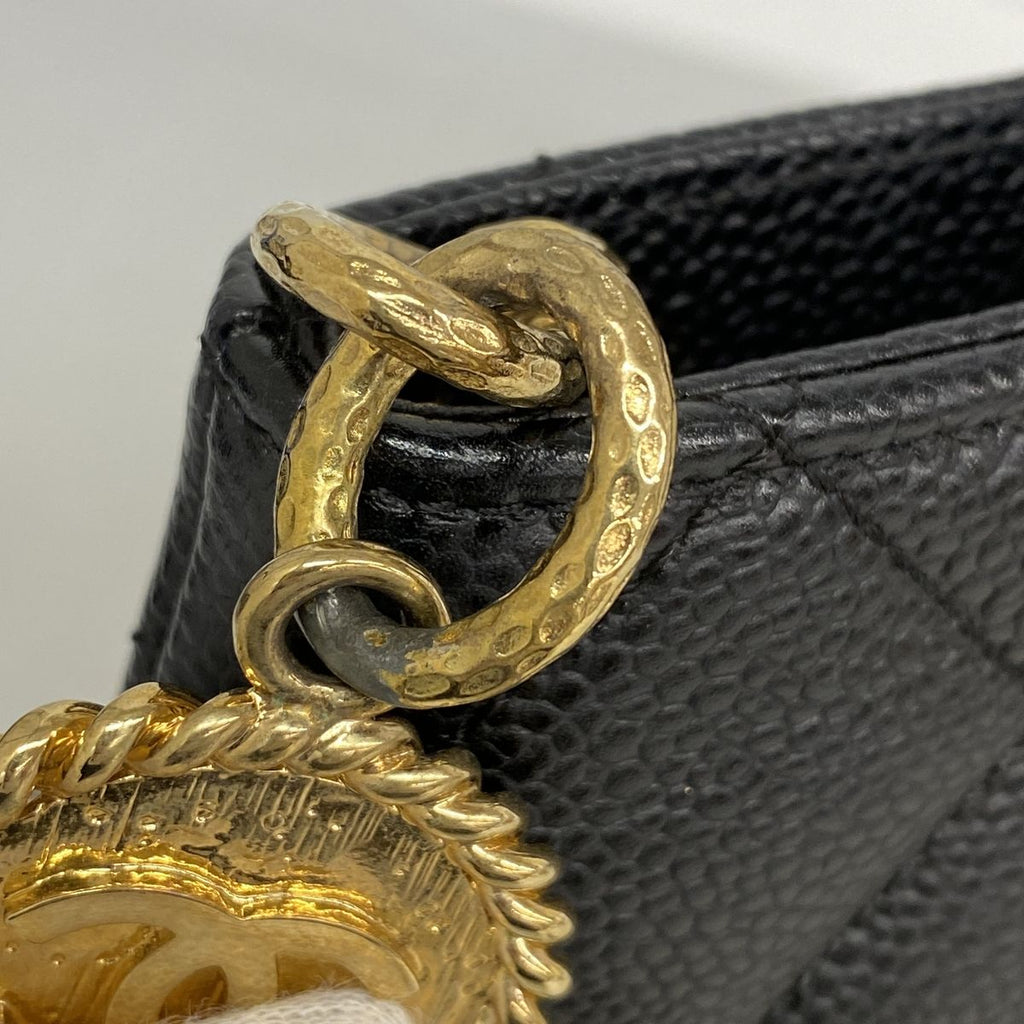 Chanel Tote Reissue Caviar Leather Black Gold — view 8