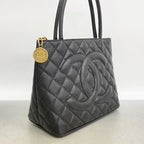 Chanel Tote Reissue Caviar Leather Black Gold — view 2