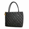 Chanel Tote Reissue Caviar Leather Black Gold