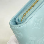 Louis Vuitton Wallet Monogram Embossed Portefeuille Lou Blue — view 6