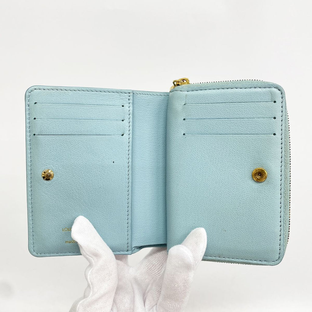 Louis Vuitton Wallet Monogram Embossed Portefeuille Lou Blue — view 3
