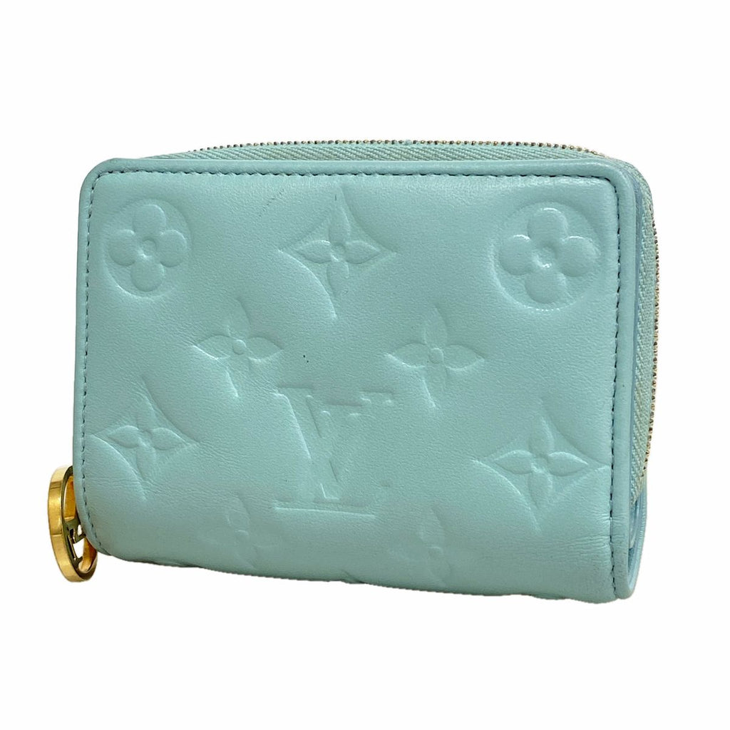 Louis Vuitton Wallet Monogram Embossed Portefeuille Lou Blue