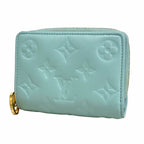 Louis Vuitton Wallet Monogram Embossed Portefeuille Lou Blue