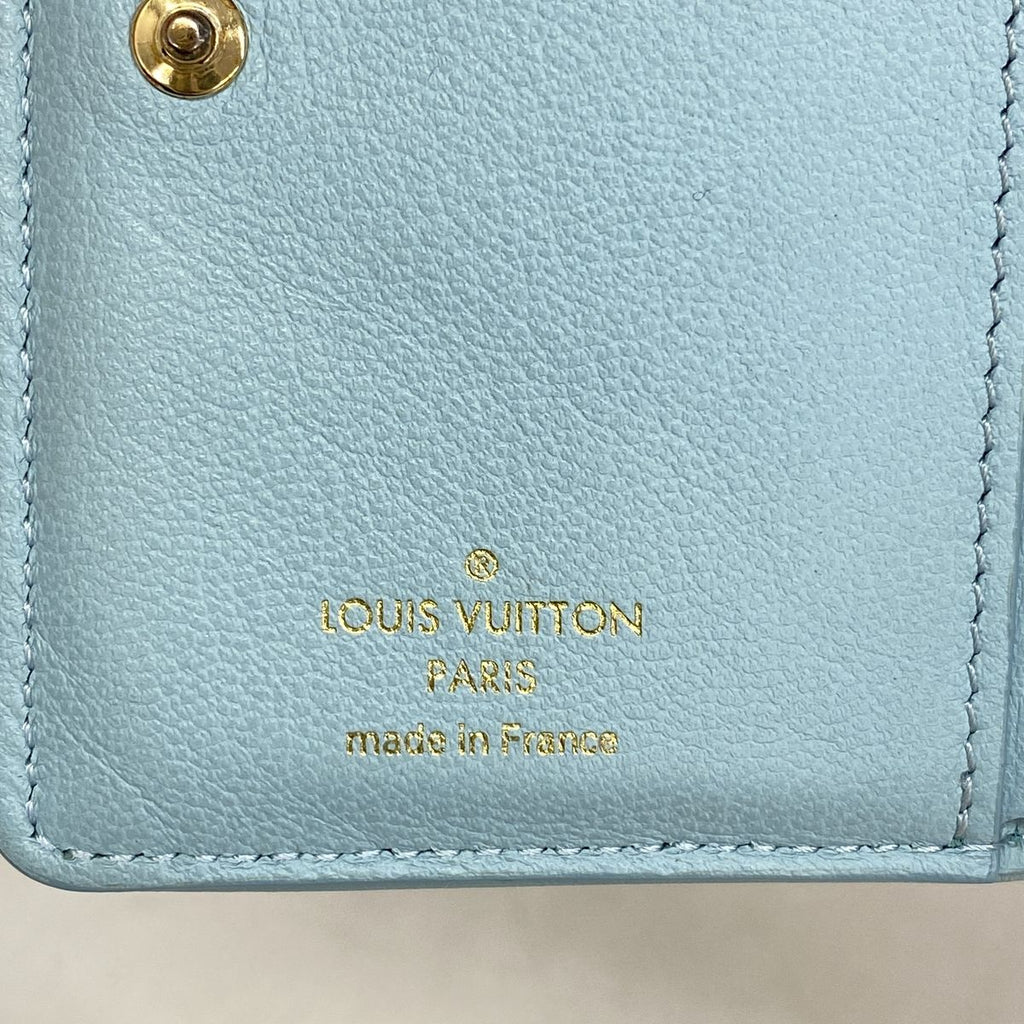 Louis Vuitton Wallet Monogram Embossed Portefeuille Lou Blue — view 4