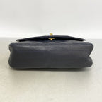 Chanel Shoulder Bag Quilted Lambskin Black Gold — view 3
