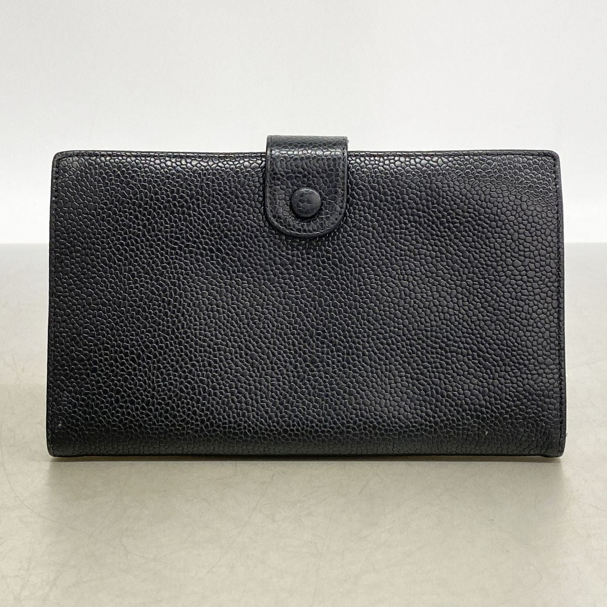Chanel Wallet Caviar Leather Black Gold — view 8