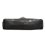 Chanel Shoulder Bag Quilted Lambskin Black Gold — view 3
