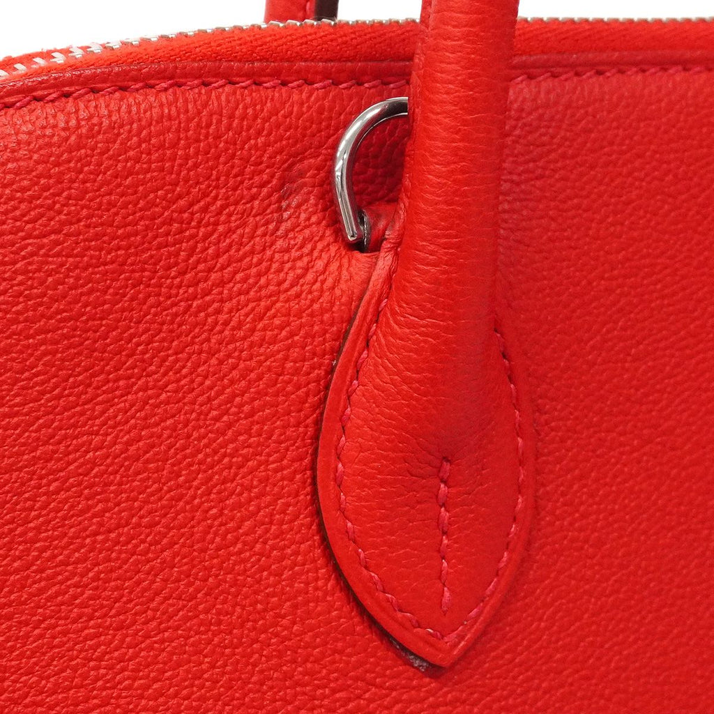 Hermes Handbag Bolide Evercolor Rouge Vif Silver 2-Way Bag — view 6