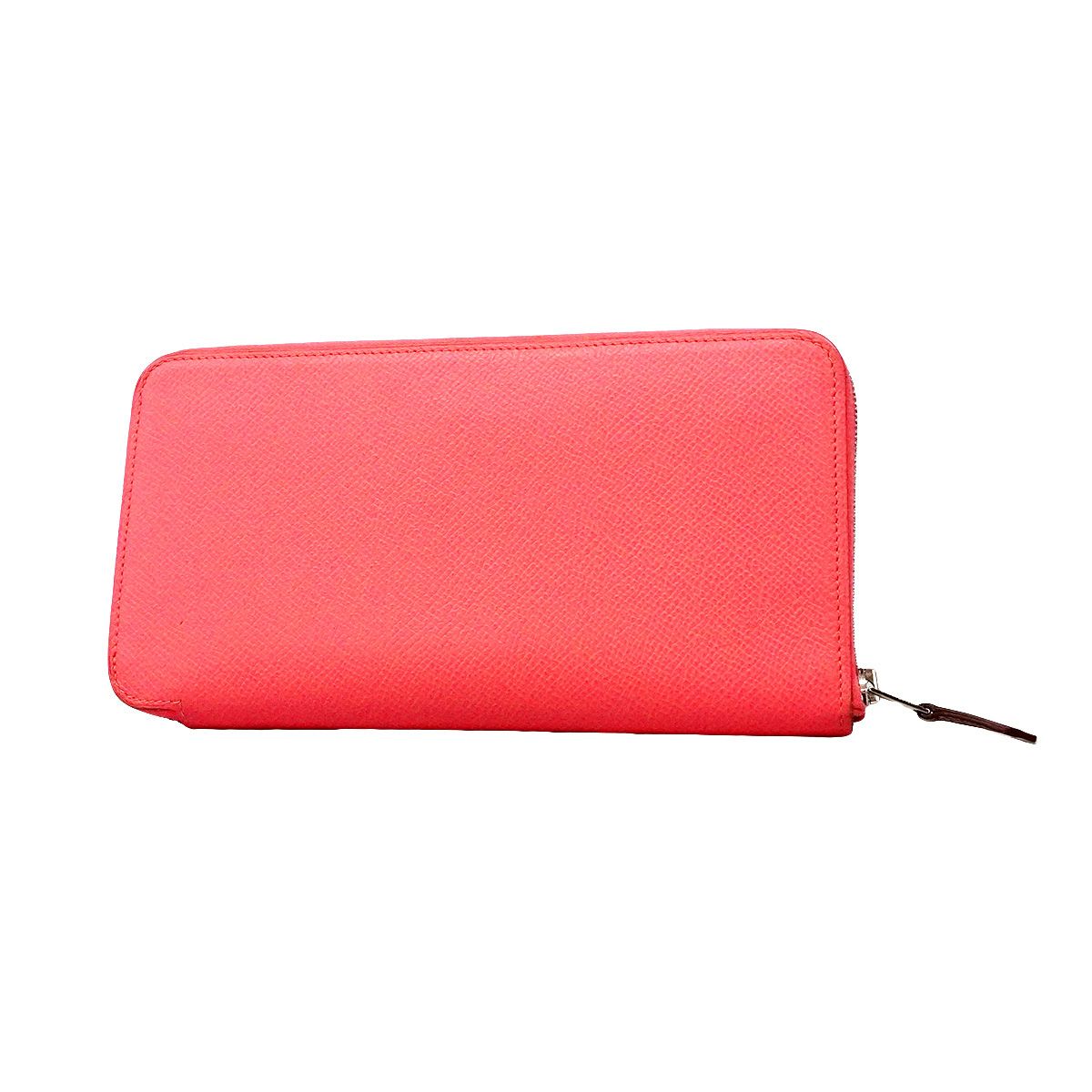 Hermes Wallet Azap Long Silk'in Veau Epsom Rose Azare Silver
